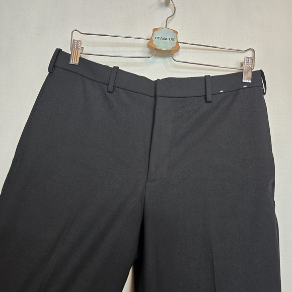 Uniqlo M Smart Ankle Black Pants Wool Like Waist 30-33" M - Picture 7 of 11
